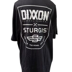 Dixxon Flannel Co. Mens SS T-Shirt Sturgis Rally “Ride. Roar. Rally.” Badge Logo